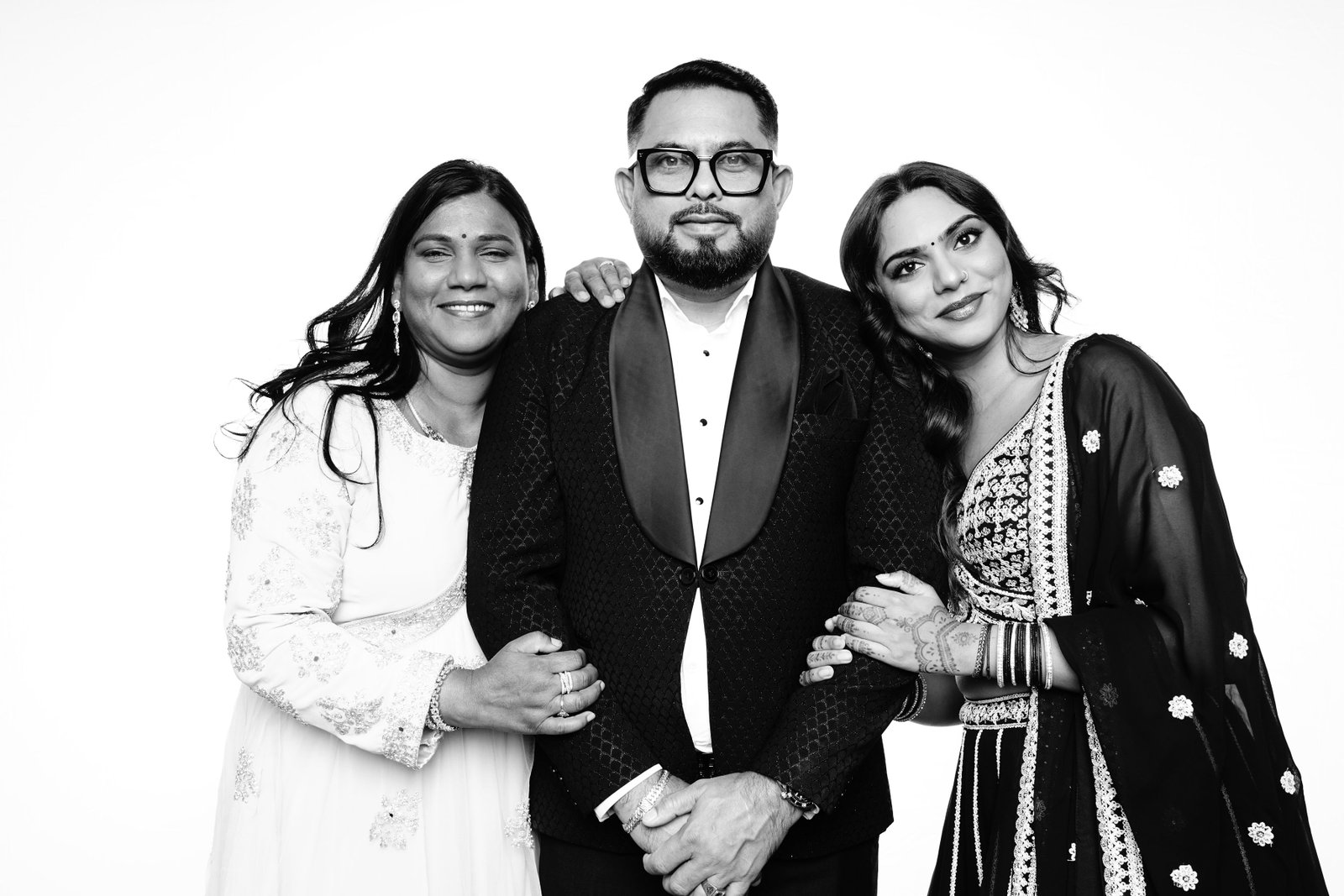 Elegant group portrait at celebration